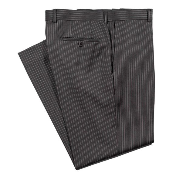 Hugo Boss Mens Suit 2 Piece Gray Pink Striped Wool Blazer Jacket 42S Pants 36x30 - Picture 11 of 16